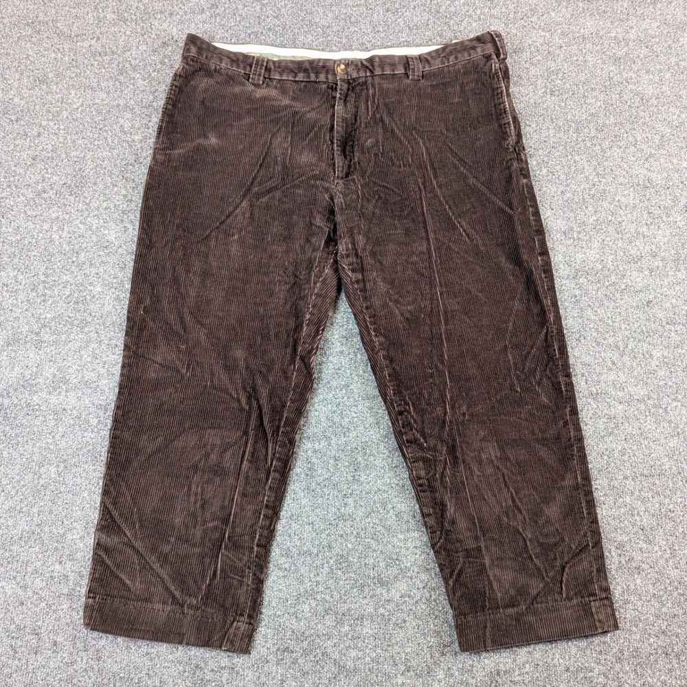 LL Bean Classic Fit Corduroy Pants Mens 44 Brown 100% Cotton Straight Leg